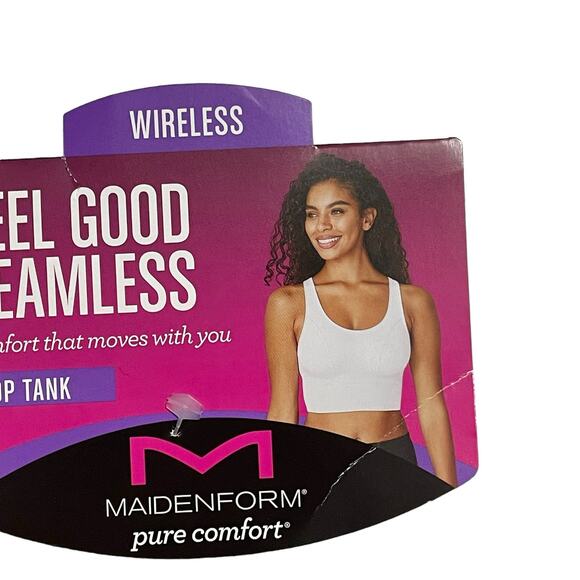 Maidenform Womens Size Small Gray Pure Comfort Feel Good Crop Tank Bra DM2304 - Picture 7 of 10
